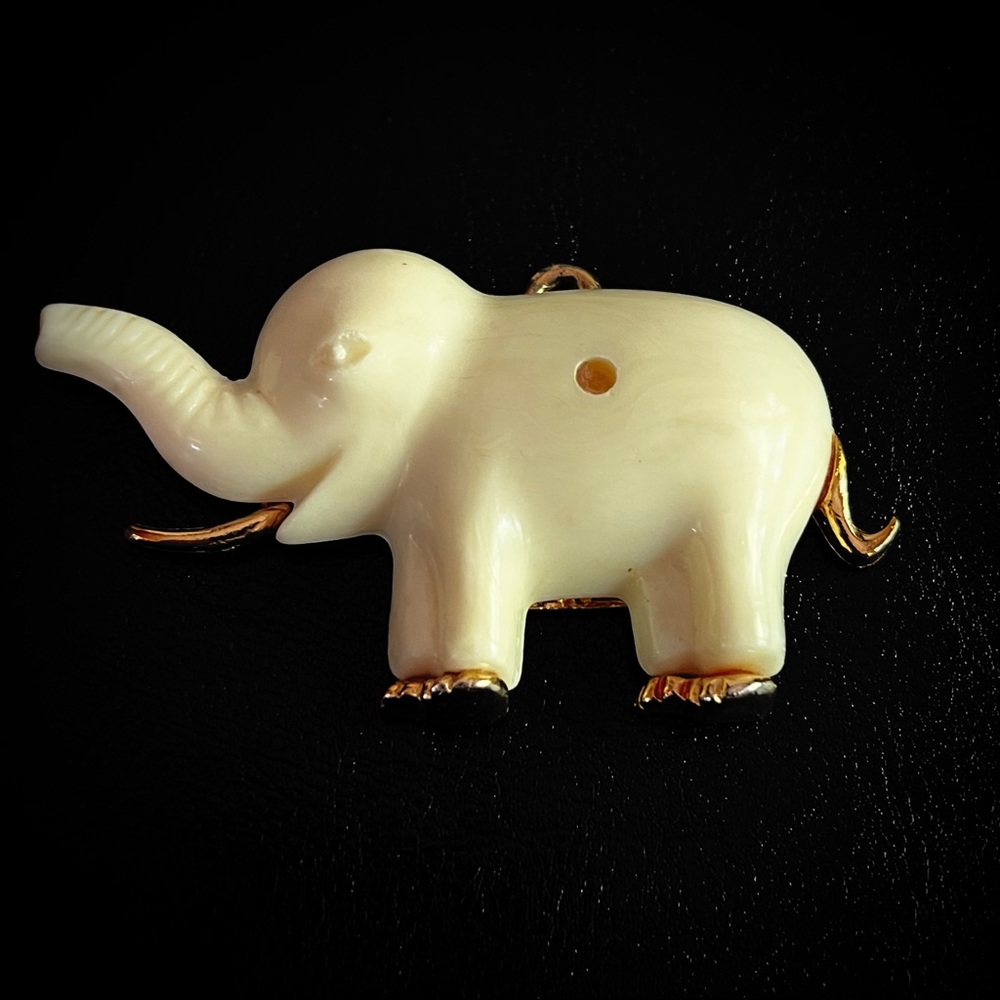 Vintage Elephant Pendant Statement Piece for Necklace Wildlife